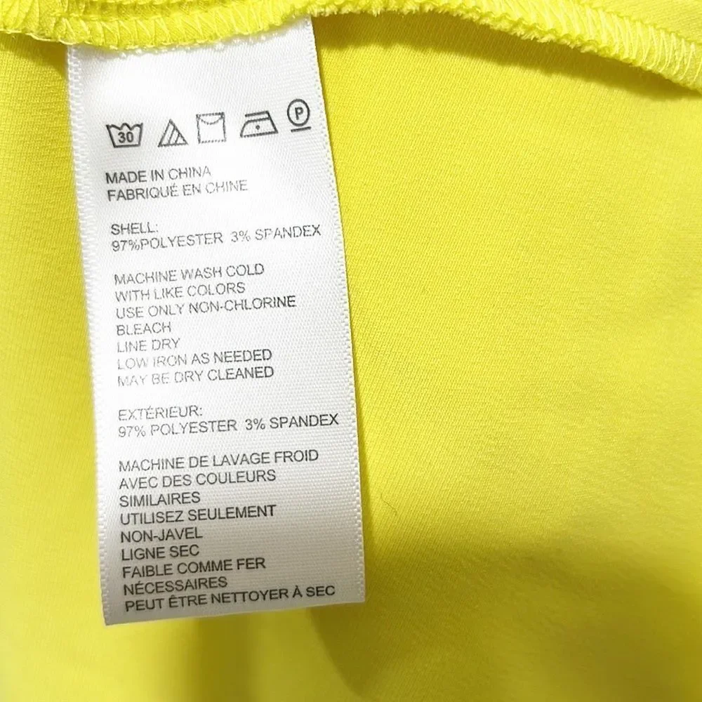 URBAN Outfitters Bright Yellow Asymmetrical Bias Cut Skirt size Small